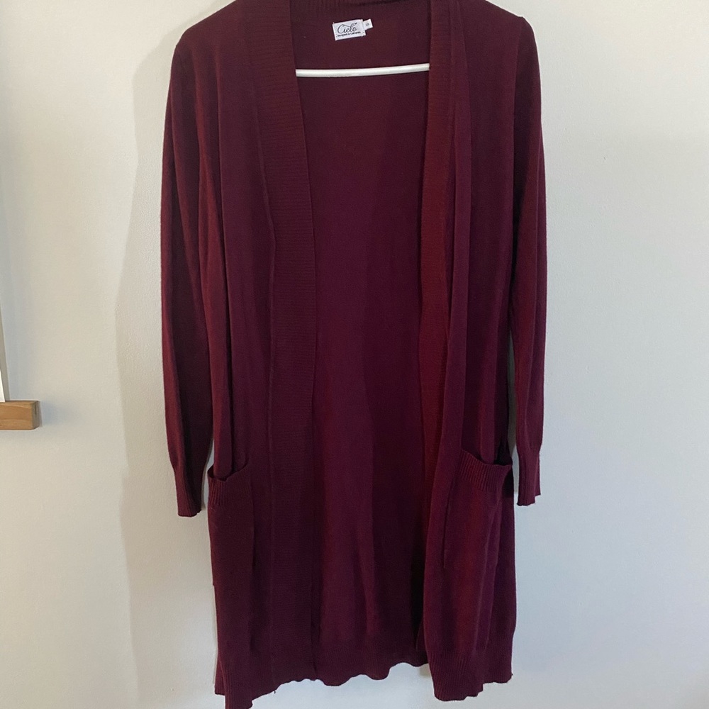 Maroon Cardigan